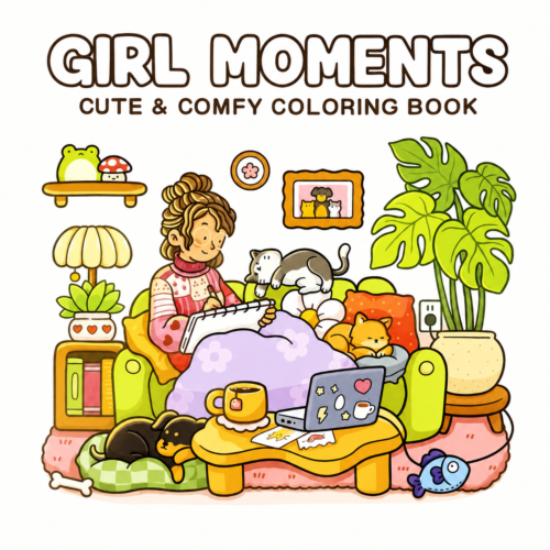Girl Moments Coloring Book